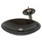 Novatto LAGHETTO Glass Vessel Bathroom Sink Set, Brushed Nickel NSFC-031001BN - alternate 1